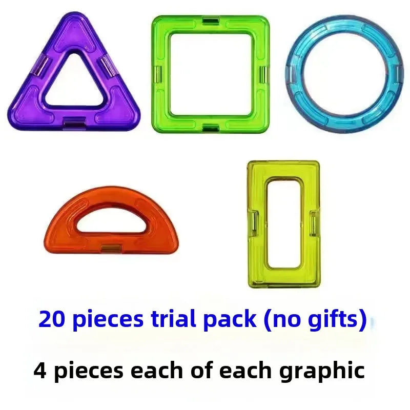 Large Magnetic Tile Blocks Children's Educational Toys Brain Teaser Intelligence Development Cross-Border Popular Loose Pieces