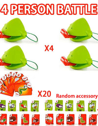 Frog Lizard Mask Wagging Tongue Lick Cards Board Games for Children Family Party Toys Antistress Funny Desktop Puzzle Game Toys
