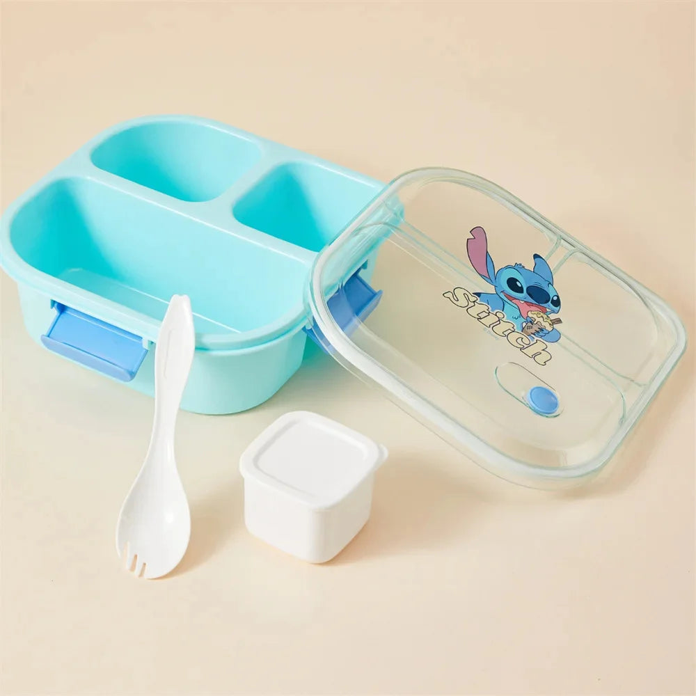 MINISO Disney Stitch Lunch Box With Handles - Lunch Box For Boys - Lunch Box With Compartments - Kids Lunch Box