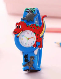 Kids Cartoon 3D Dinosaur Silicone Quartz Watch Student Watch
