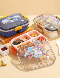 Student Lunch Box, Children's Cartoon Pattern Lunchbox Kids School, Outdoor Bento Box, Instagram Style, Can be Microwave Heated
