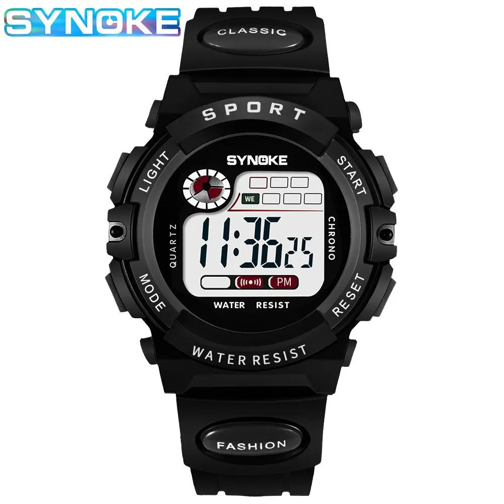 SYNOKE Student Kids Digital Watch Sports Waterproof Boy Electronic Watch Shock Resist Multifunctional Luminous Fashion