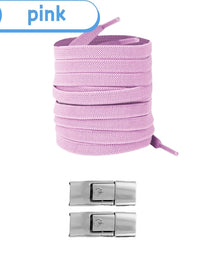 8MM No Tie Shoe Laces Press Lock Shoelaces Without Ties Elastic Laces Sneaker Kids Adult Widened Flat Shoelace for Shoes
