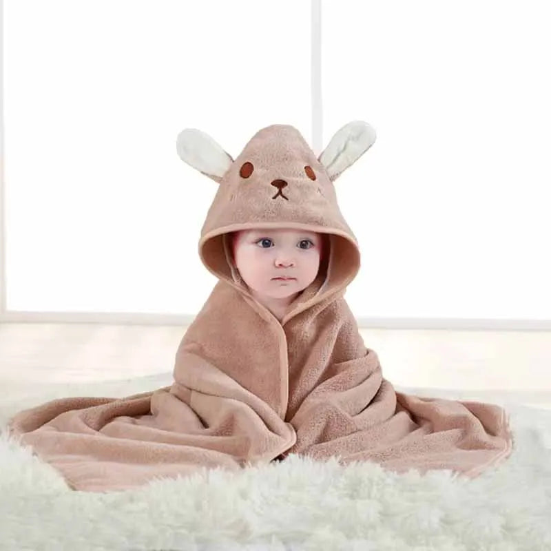 Cartoon Baby Bath Towel Infant Soft Bathrobe Hooded Swaddle Towel Blanket Kids Warm Sleeping Swaddle Wrap for Newborn Boys Girls