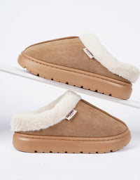 Kidmi Winter Women Shoes Casual House Shoes For Men 2024 Outdoor Warm Cotton Shoes For Women Indoor Plush Padded Slippers Female
