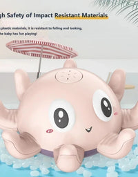 Baby Bath Toys Electric Octopus Automatic Sprinkler Bathtub Toy Swim Pool Bathing Toys with Music LED Light For Kids Gift
