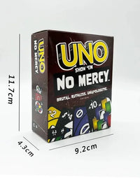 Mattel Games UNO  NO MERCY  Card Game for Family Night Featuring Tv Show Themed Graphics and a Special Rule for 2-10 Players
