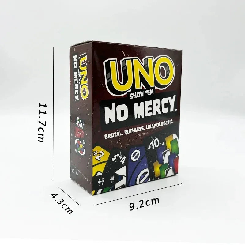 Mattel Games UNO  NO MERCY  Card Game for Family Night Featuring Tv Show Themed Graphics and a Special Rule for 2-10 Players