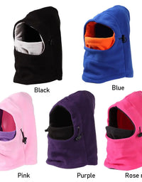 1pc Thermal Neck Warm Full Face Ski Mask Hood Cap Kids Winter Fleece Balaclava Hat Boys Girls Children Cap
