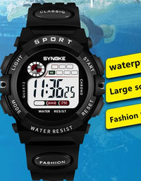 SYNOKE Student Kids Digital Watch Sports Waterproof Boy Electronic Watch Shock Resist Multifunctional Luminous Fashion
