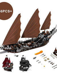 Ghost ship Pirates of the Caribbean Building blocks Queen Anne Revenge Battleship Black Pearl Ship Model Bricks toy kid gift
