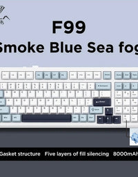 Aula F99 Gaming Mechanical Keyboard Three Mode 2.4g Wireless Bluetooth Wired Hot Swap PBT Gasket RGB For PC Laptop Gamer 99 Keys
