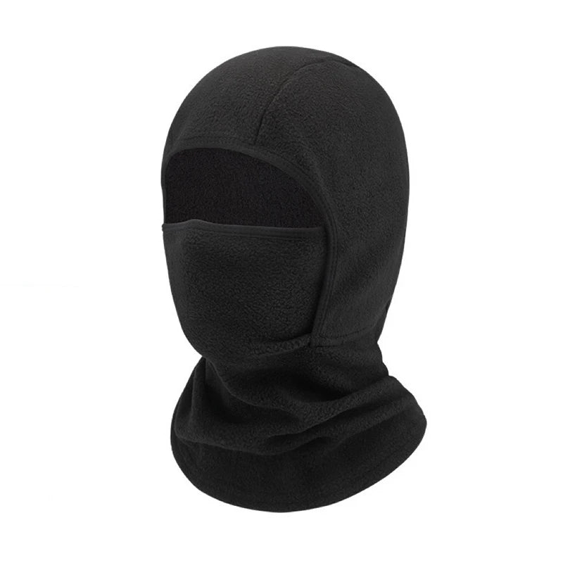 Winter Fleece Kids Balaclava Hat Outdoor Windproof Cycling Cap for Children Boy Girl Solid Color Thick Warm Hooded Beanie Scarf