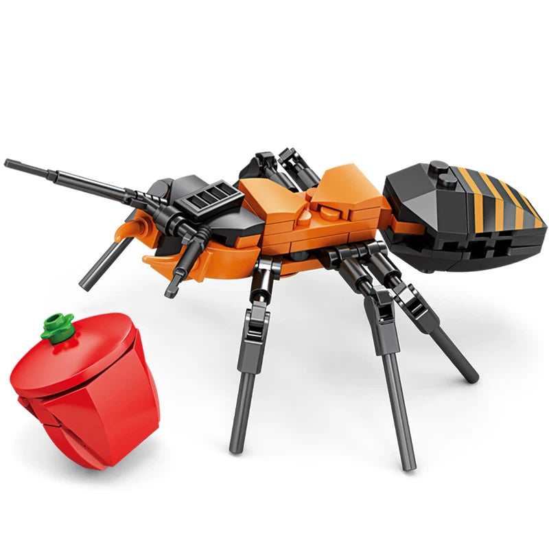 City Creativity Animal Insect Bees Dragonflies Ants Mantis Ladybugs Snails Model Building Blocks Bricks Toys For Gift