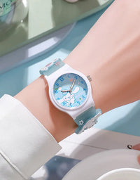 New Sanrio Silicone Watch Kawaii Cartoon Cinnamoroll Hello Kitty Melody Kuromi Quartz Watches Cute Anime Birthday Gifts for Kids
