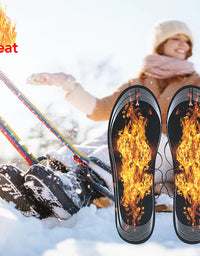 Heated Insole for Men Women Cuttable USB Powered Electric Heating Shoe Inserts Foot Warmers for Winter Camping Skiing Cycling
