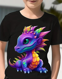 Children's Clothing Boys Tshirt Short Sleeve Child T-Shirt 3D Dinosaur Print Casual Kids Summer Clothes Girls Clothes Tops Tee
