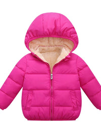 Baby Children Coats Winter Thick Jackets For Boys Warm Plush Thicken Outerwear For Girls Fur Hooded Jacket Kids Clothes Snowsuit
