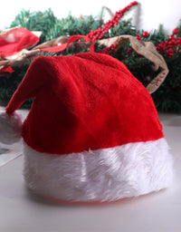 Funny LED Light Up Christmas Hat Plush Santa Hats with Bright Lights New Year Festive Holiday Party Supplies for Adults Kids
