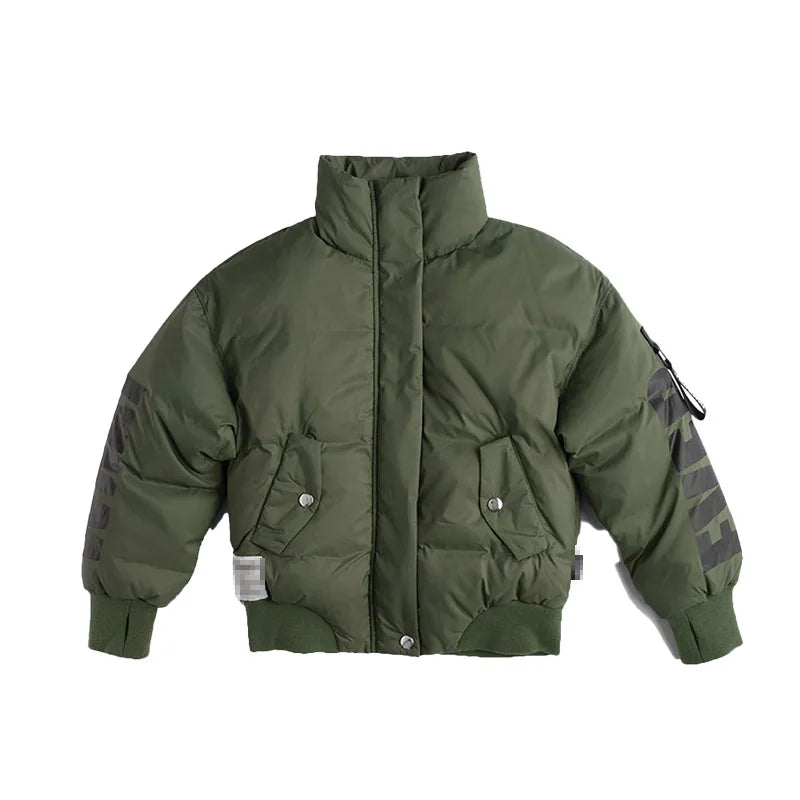 Kids winter down jacket and down vest jacket