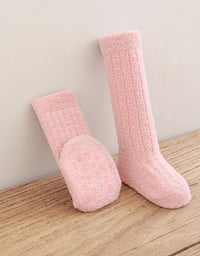 Kids Socks Thick Cold Winter Socks Super Warm Baby Snow Socks Christmas Gifts Coral Fleece Silicone Non-slip Floor Socks
