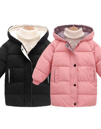 Kids Down Long Outerwear Winter Autumn Teen Cotton Clothes Boys Girls Cotton-Padded Parka Coats Big Children Thicken Warm Jacket
