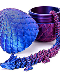 1/2PCS 3D Printed Dragon Egg with Dragon Full Articulated Dragon Modle Movable Rotatable Articulated Desktop Ornament Kid Toy
