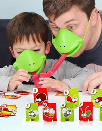 Frog Lizard Mask Wagging Tongue Lick Cards Board Games for Children Family Party Toys Antistress Funny Desktop Puzzle Game Toys
