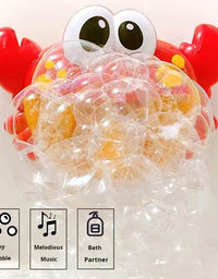 Bubble Crabs Baby Bath Toy Funny Toddler Bath Bubble Maker Pool Swimming Bathtub Soap Machine Bathroom Toys for Children Kids
