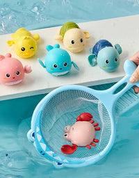 Baby Bath Toys Kids Swimming Clockwork Dolls Play Water Fun Bathing Cute Funny Children Bathroom Shower Bathtub Animals Toy
