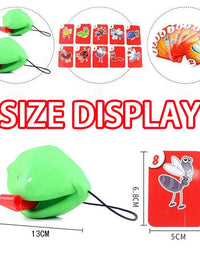 Frog Lizard Mask Wagging Tongue Lick Cards Board Games for Children Family Party Toys Antistress Funny Desktop Puzzle Game Toys
