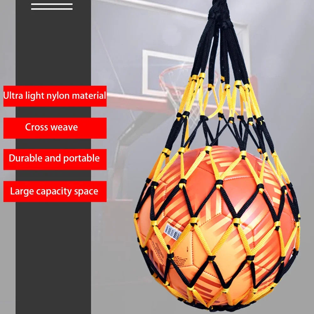 Net Soccer Volleyball Drawstring Ball Storage Bag Youth Football Self Trainer Nylon Bold Storage Bag Football Accessories