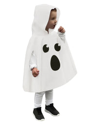 Kid Halloween Costume Ghost Print Hood Cape Cosplay Clothes Cloak for Baby Boys and Girls  Fancy Dress Performance Halloween
