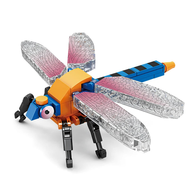 City Creativity Animal Insect Bees Dragonflies Ants Mantis Ladybugs Snails Model Building Blocks Bricks Toys For Gift