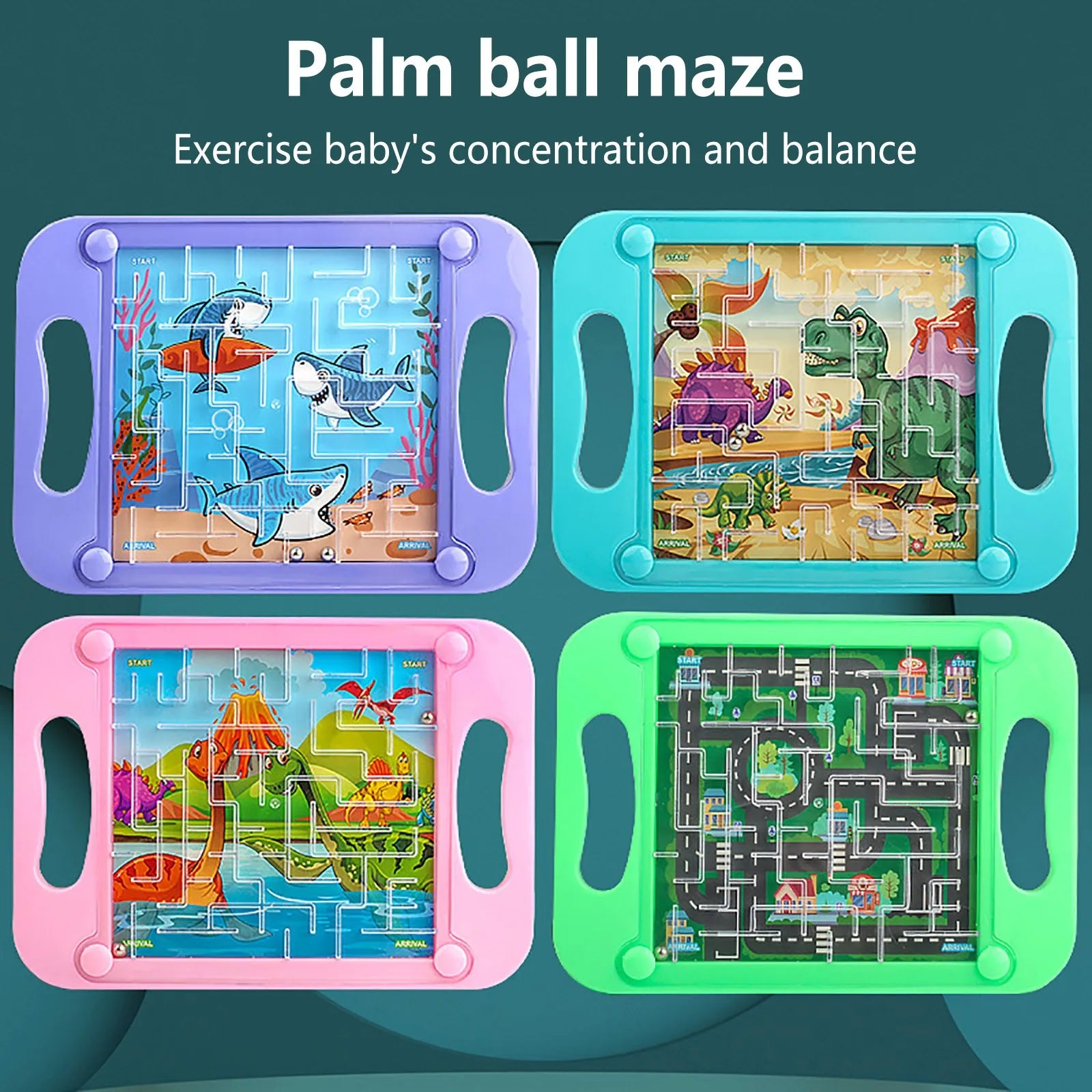 3D Puzzle Game Maze Ball Balance Shape Puzzle Balance Ball Educational Toys Kids Mental Training Intelligent Labrynth