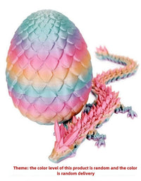 1/2PCS 3D Printed Dragon Egg with Dragon Full Articulated Dragon Modle Movable Rotatable Articulated Desktop Ornament Kid Toy
