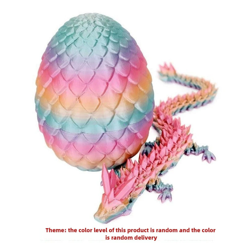 1/2PCS 3D Printed Dragon Egg with Dragon Full Articulated Dragon Modle Movable Rotatable Articulated Desktop Ornament Kid Toy