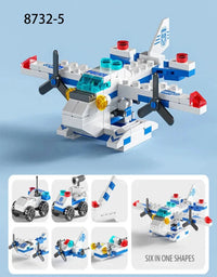 Building Blocks Small Particles 6-in-1 Building Blocks Assembling and Inserting Educational Toys
