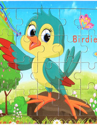 New 20 Piece Wooden 3d Puzzle Cartoon Animal Vehicle Jigsaw Puzzle Montessori Educational Toys For Kids Baby 1 2 3 Years
