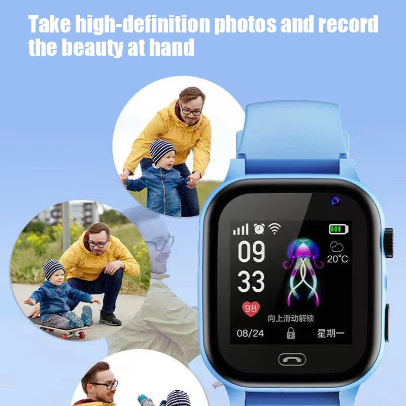 Kids 4G Smart Watch SOS GPS Location Sim Card Call Child SmartWatch Camera Waterproof Watch For Boys Girls Present