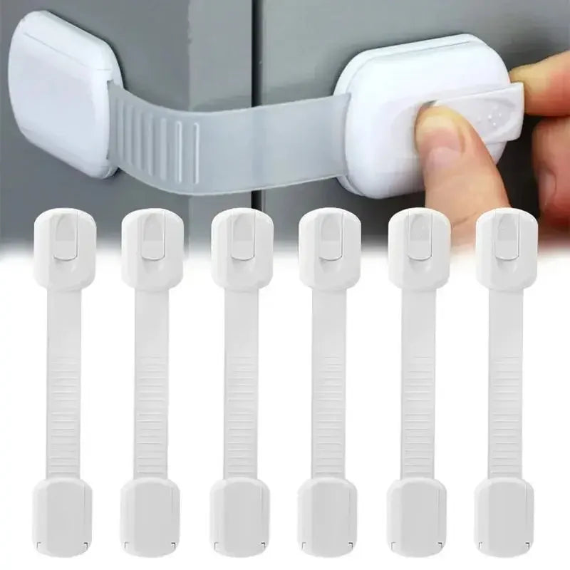 Baby Safety Lock Drawer Child Safety Cabinet Locks Adhesive Cabinet Drawer Door Latches Baby Safe Straps