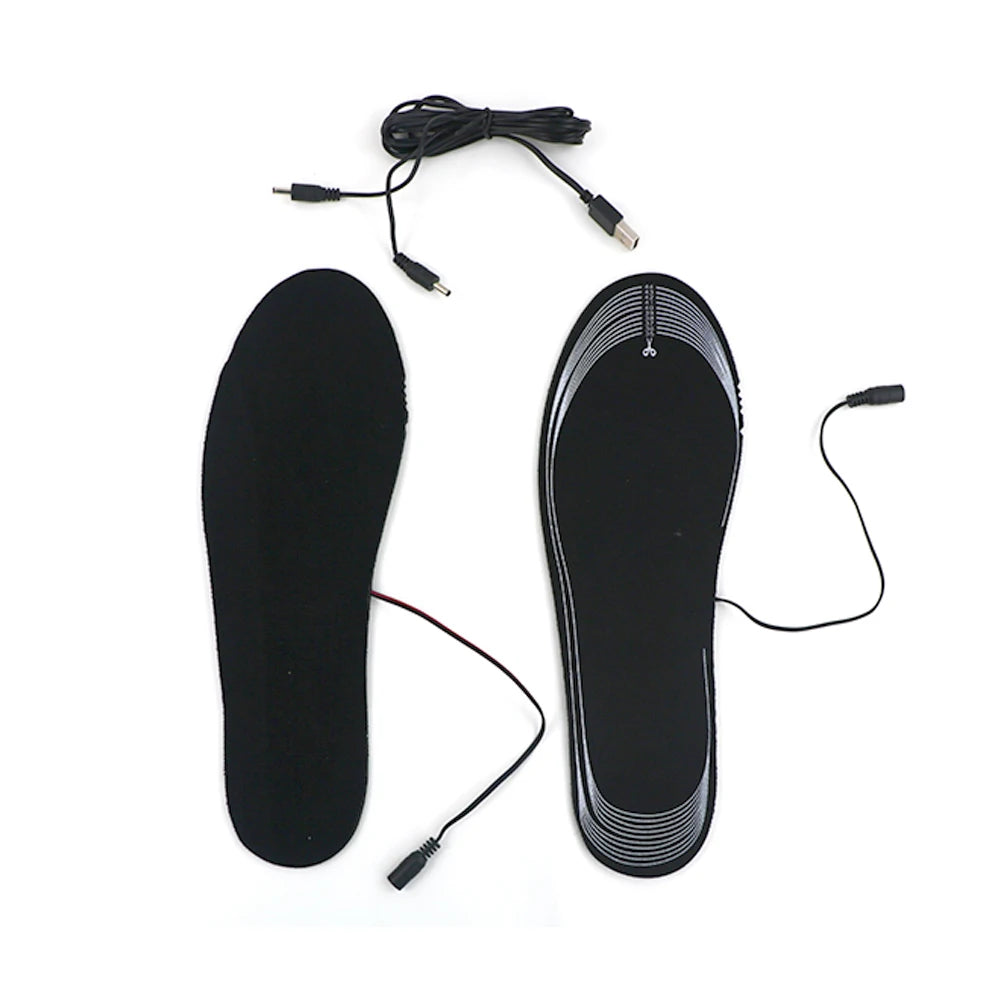 Heated Insole for Men Women Cuttable USB Powered Electric Heating Shoe Inserts Foot Warmers for Winter Camping Skiing Cycling