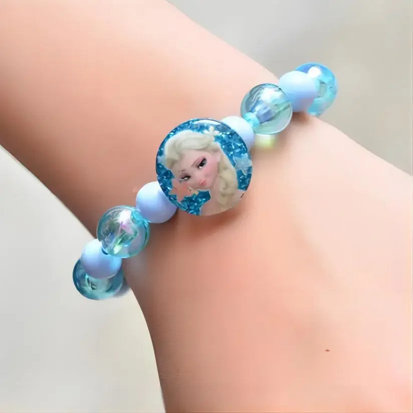 Frozen Elsa Anna Princess Bracelets Fashion Jewelry Cartoon Figure Bracelet Toys Flash Wristand Cute Girl Kids Birthday Gifts