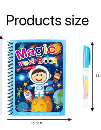 1 Book+1 Pen Reusable Coloring Book Water Painting Book Sensory Early Education Puzzle Drawing Toys
