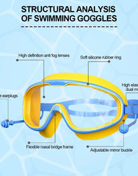 Goggles for Kids Toddler 3-15, Anti Fog No Leak Clear Swim Goggles for Boys Girls Pool Beach Swimming Goggles
