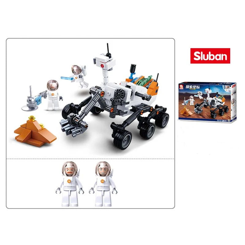 SLUBAN Curiosity Mars Rover Building Blocks Interstellar Exploration Series Assembly Model Children's Toy  Birthday Gift