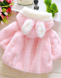 Children's clothing children's new cape girls autumn and winter wool sweater shawl baby ear fleece jacket cape
