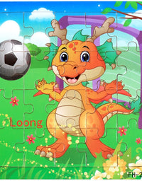 New 20 Piece Wooden 3d Puzzle Cartoon Animal Vehicle Jigsaw Puzzle Montessori Educational Toys For Kids Baby 1 2 3 Years
