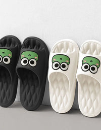 Summer Beach Slides Bathroom Anti Slip Slipper Non-Slip Home Flip Flops Cartoon Frog Soft Sandals
