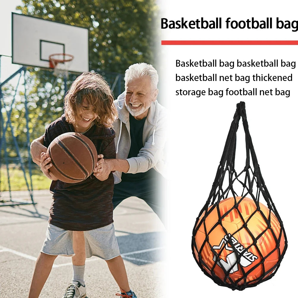 Net Soccer Volleyball Drawstring Ball Storage Bag Youth Football Self Trainer Nylon Bold Storage Bag Football Accessories